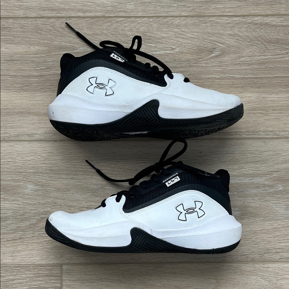 Under Armour Kids' Black and White Sneakers